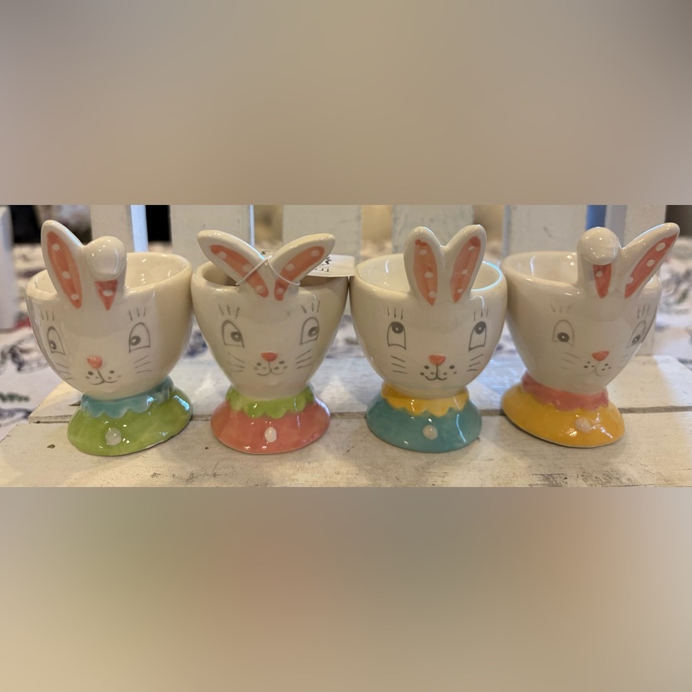 Joanna Parker Set of 4 Bunny Egg Cups